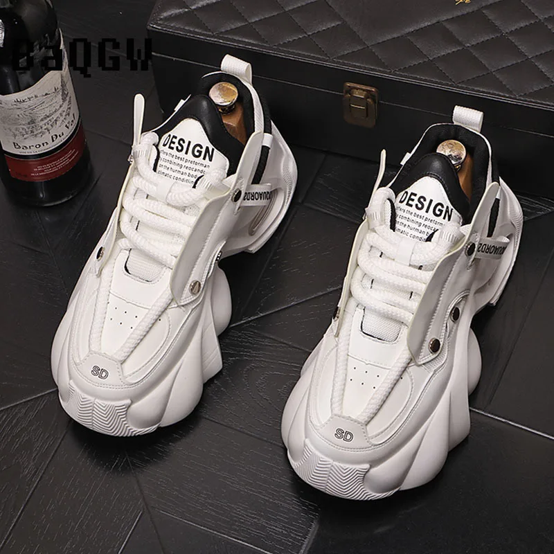 Кроссовки мужские на толстой подошве брендовые дизайнерские туфли плоской