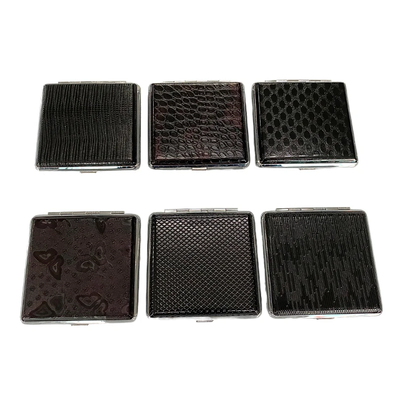 

Cigarette accessories men's portable black metal cigarette box metal black minimalist cigarette case