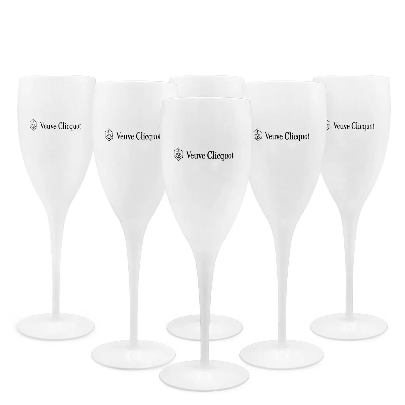 

Wholesale 6pcs Veuve Clicquot Wine Party Champagne Coupes Glass VCP Flutes Goblet Plastic Orange Cups Christmas Ice Imperial