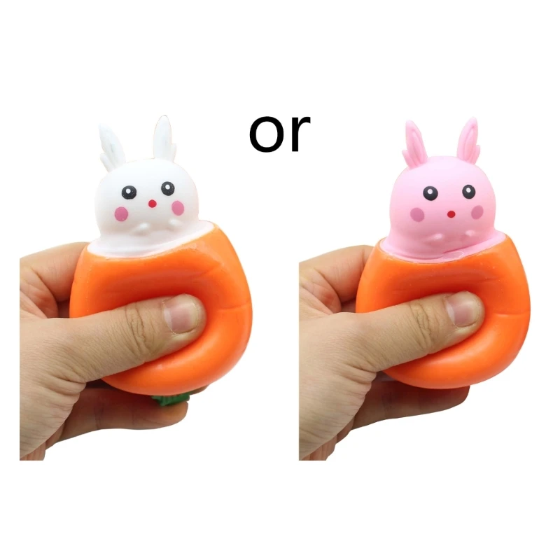 

Squeeze Toy Carrot Rabbit TPR Popup Cup Adult Decompression Vent Toy Kids Favor Dropship