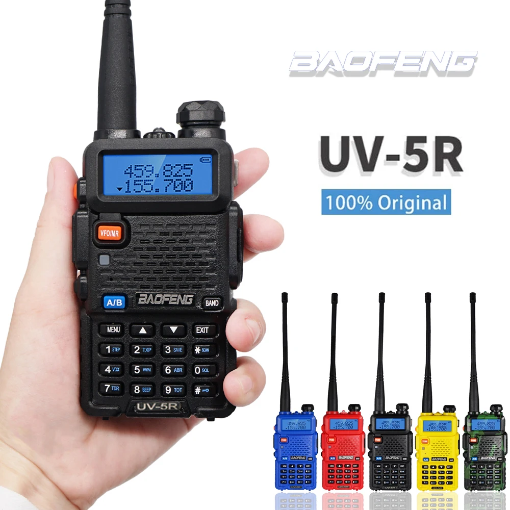 

2pcs/set Baofeng UV 5R Walkie Talkie Dual Band VHF UHF Radio Optional 5Colors 10KM Two Way CB Radio UV5R Portable Ham Radios