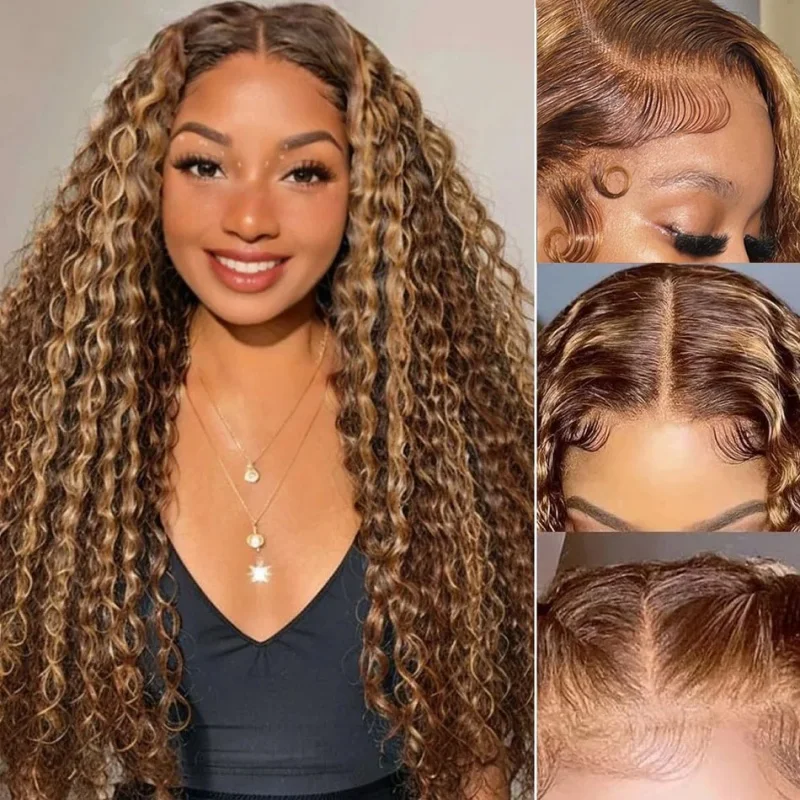 Парик с глубокой волной 250 плотность 13x4 эффектом омбре цветной 30 дюймов 427 парик