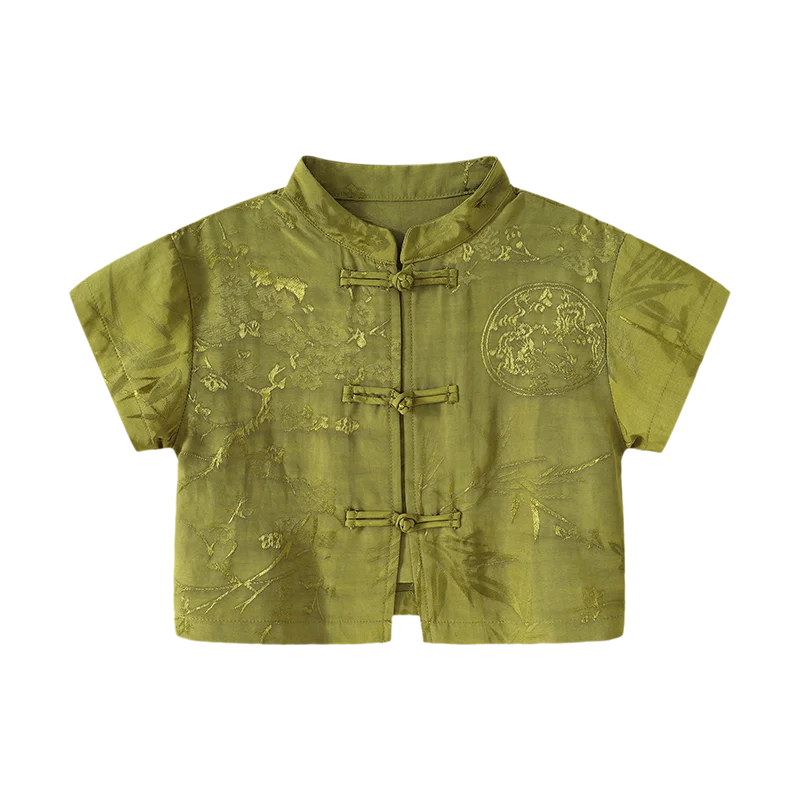 4-цветная высококачественная атласная жаккардовая рубашка Тан для мальчиков и