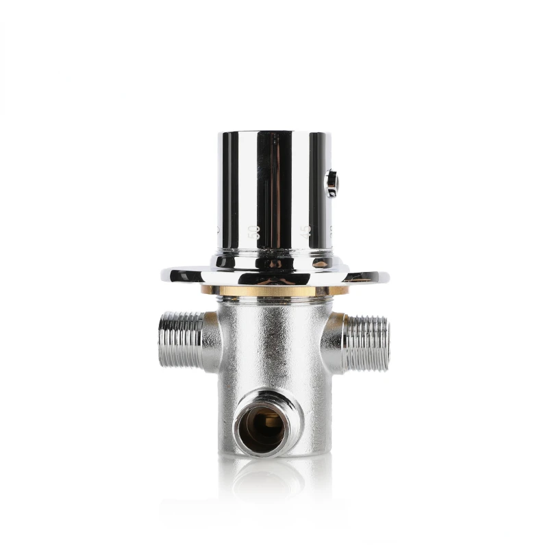 

Solid Brass Thermostatic Mixing Valve Thermostat Faucet for Shower System Water Temperature Control Chrome Home Improvement