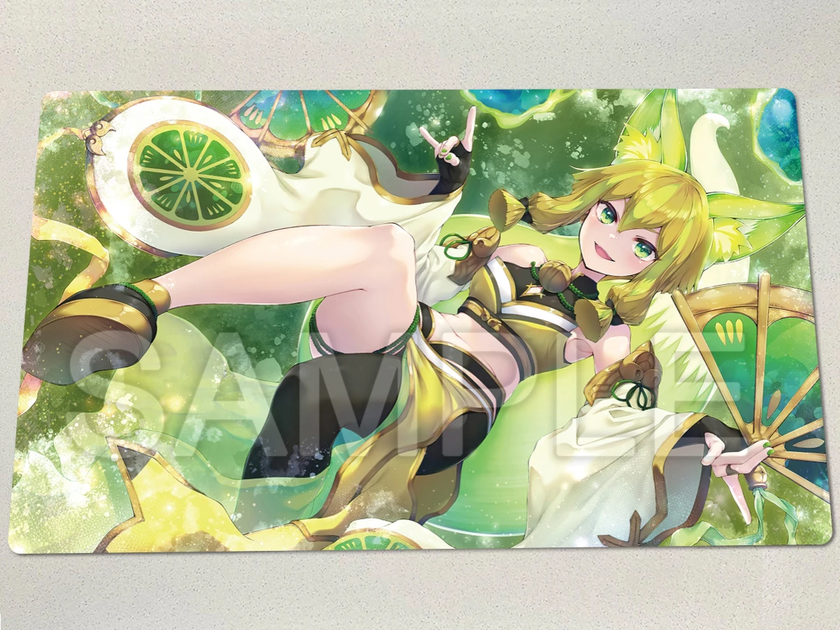 Игровой коврик YuGiOh Hu-Li The Jewel Mikanko игровой TCG для карты настольной игры резиновый