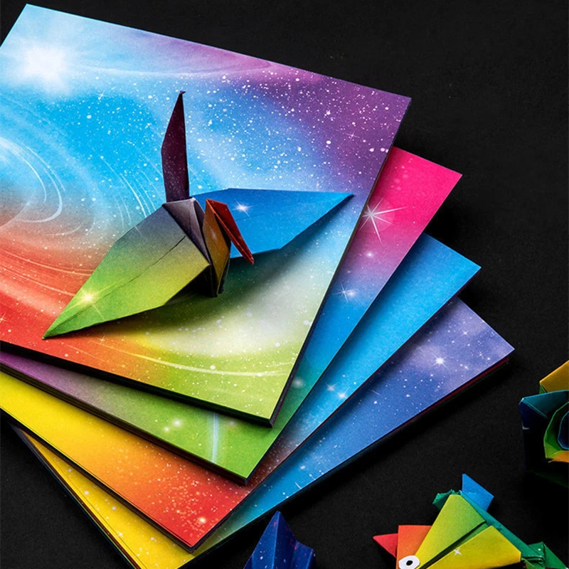 50 шт. 15 см Двусторонняя звезда оригами квадратная печать кран детский