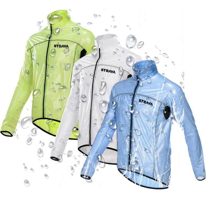 

STRAVA Cycling Waterproof Jacket Raincoat Summer UPF30+ Outdoor Sport MTB Bike Rain Jacket Windproof Downhill Cycling Clothing