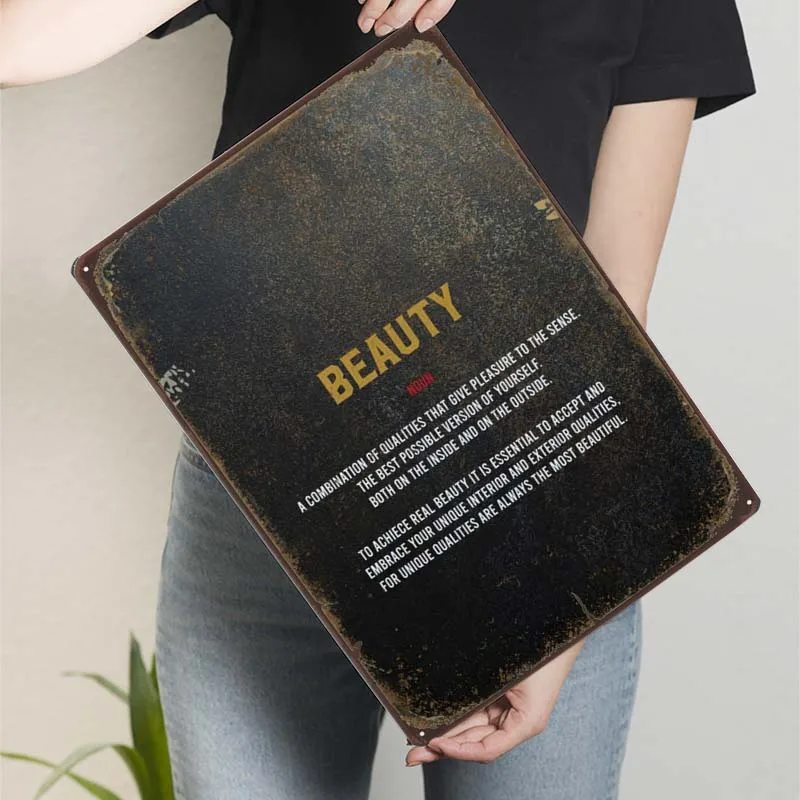 Оловянные дощечки пользовательское украшение для спальни четкий плакат