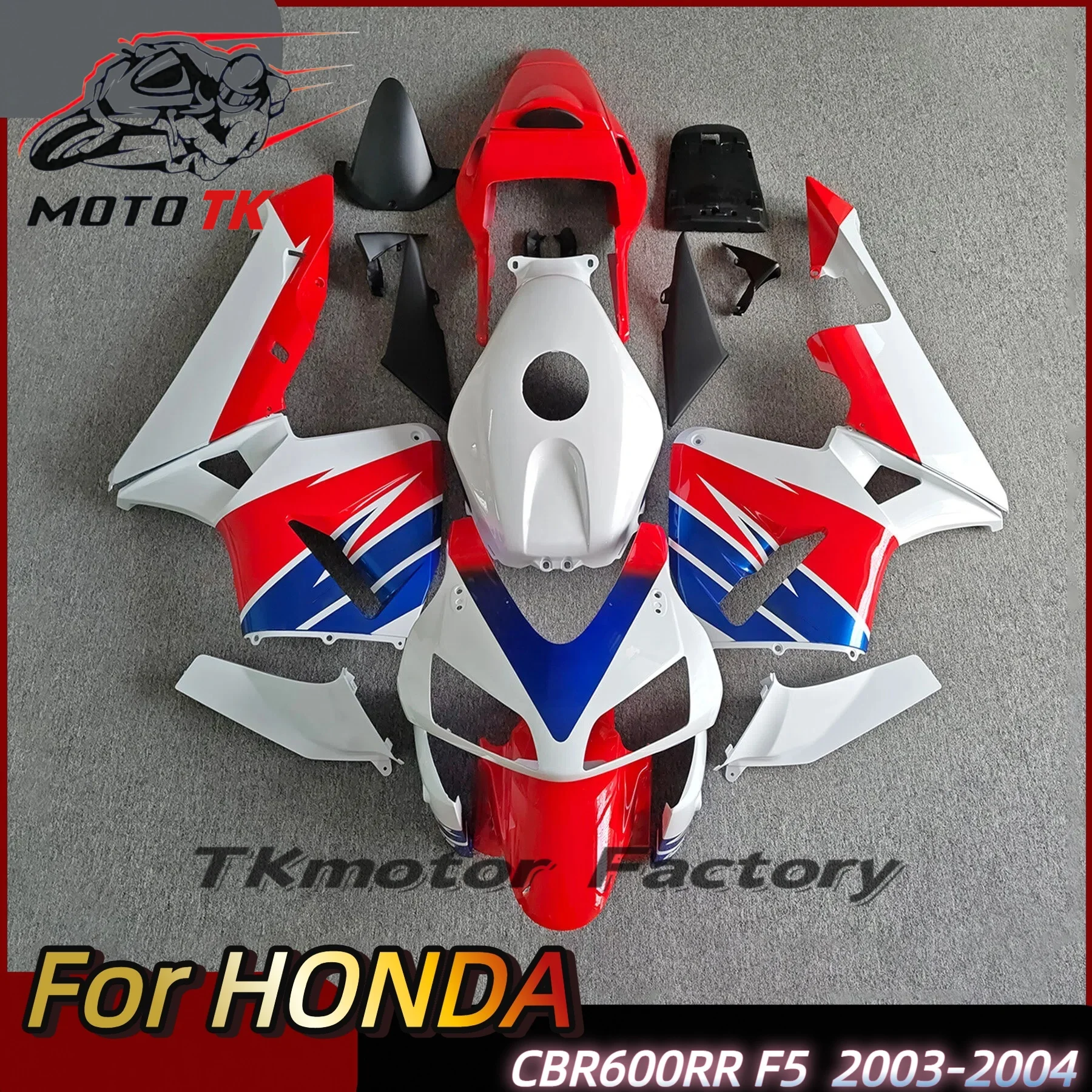 Фото Комплект пластиковых обтекателей для мотоцикла Honda CBR600RR CBR600 RR CBR 600RR f5 2003 2004, полный комплект обшивки, синий цвет №3