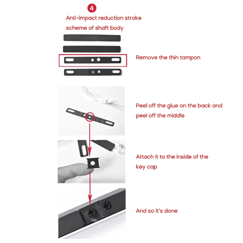 Клавиатура Пробел Звуковая изоляция Пена Шумопоглощающий хлопок 6 25u 7u