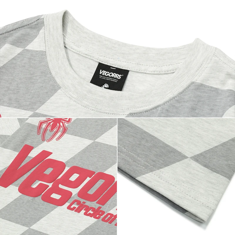 Kuba модный бренд американский винтажный клетчатый принт 2024 летняя новая мужская и