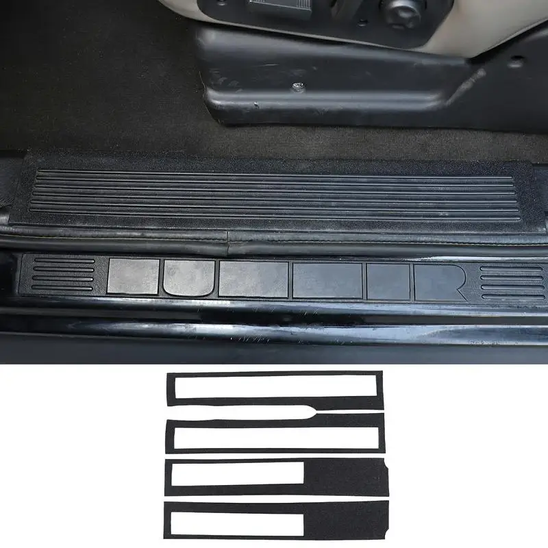 

For Hummer H2 2003-2007 PVC Black Car Built-in Door Sill Strip Protection Trim Scratch Sticker Car Accessories