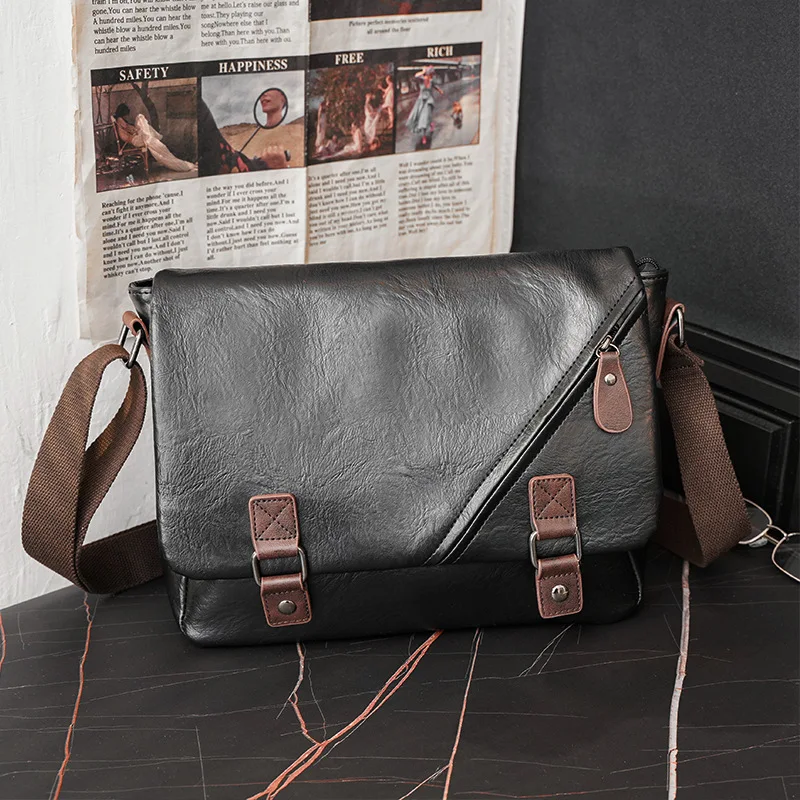 

Bags Men Crossbody High Capacity Bag Male Bags Business Bags Satchels Fashion Messenger Multi-pocket Shoulder Men Laptop Leather
