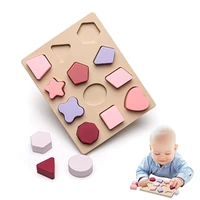 baby step silicone puzzle geometric toy hand grabbing puzzle shape color recognition board twelve colored shapes