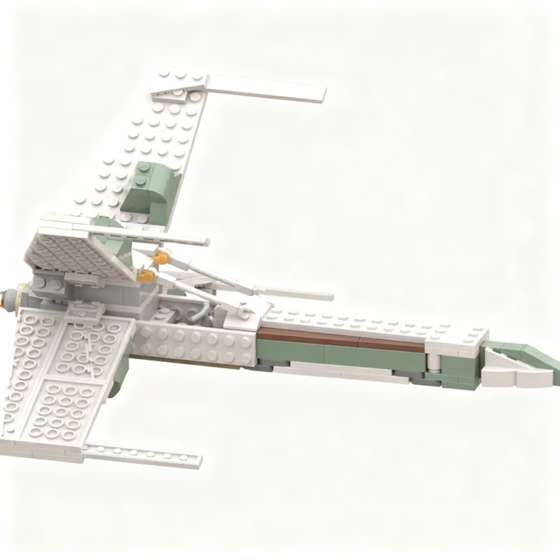 Фото 224 детали MOC Star Battle Elf X-Wing: конструктор, модель, игрушка, архитектурный набор, DIY, креативный подарок на Рождество, развивающий конструктор №3