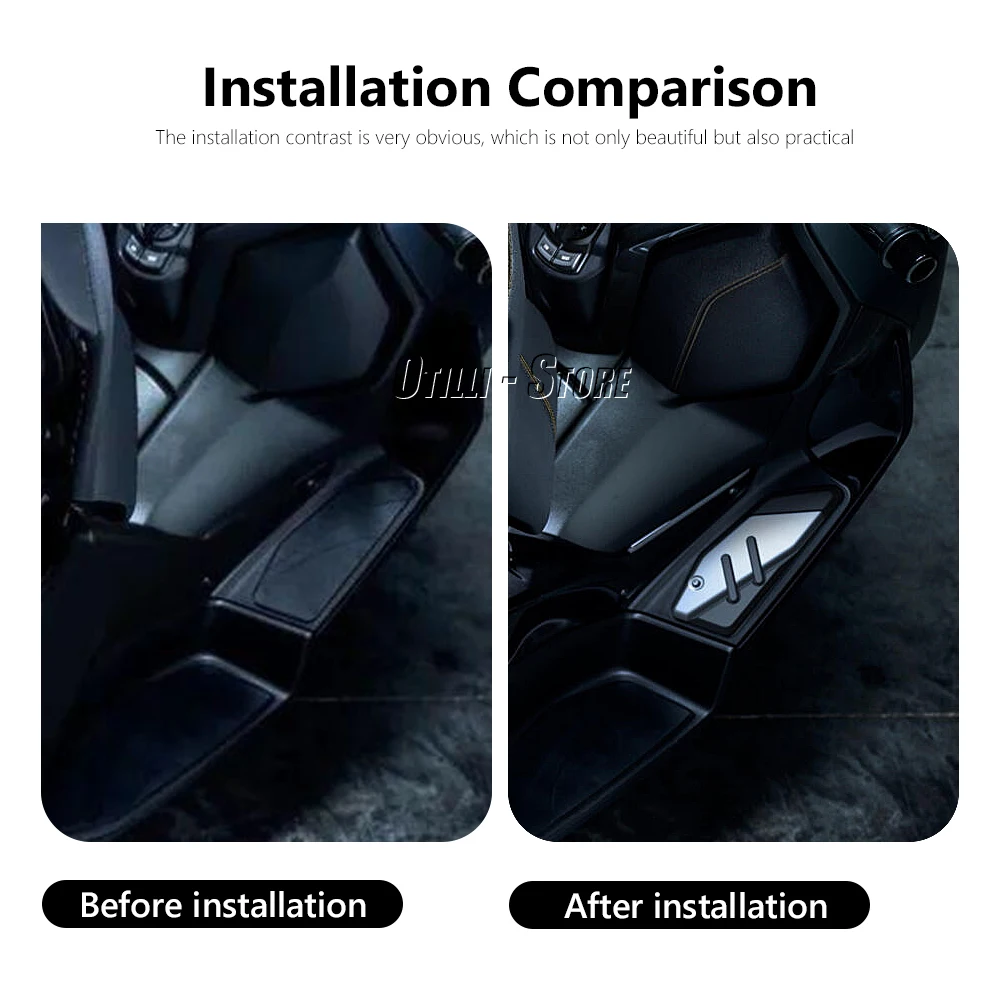 Новые алюминиевые подножки для мотоцикла с ЧПУ подходят YAMAHA XMAX 300 2023 резиновая