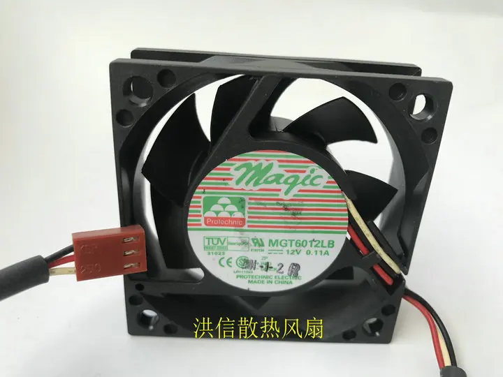 Оригинальный волшебный 6015 MGT6012LB 12V 0.11A 3-проводной 6020 осевой вентилятор охлаждения