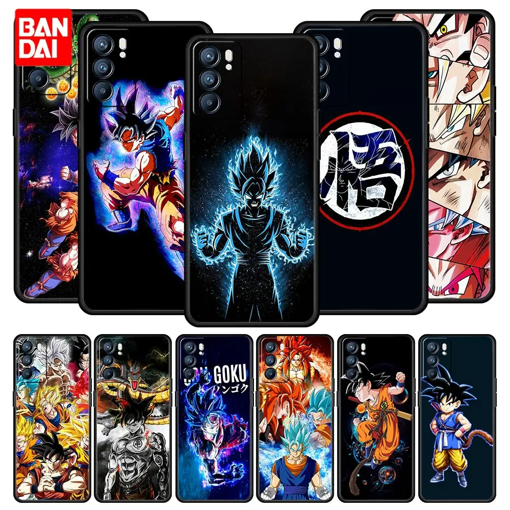 

Black Goku Dragon Ball Anime Cartoon Case for Oppo A3s A5s A9 A15 A31 A52 A53 A54 A74 A93 A94 F19 Pro 4G Funda Phone Black Cover