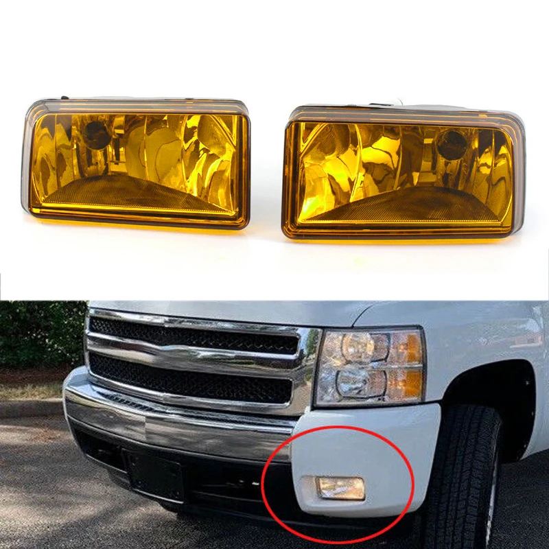 

1 Pair 25883245 25883246 Amber Lens Front Bumper Fog Light Driving Lamp Bulb Fit for Chevrolet Cadillac GMC GM2593160 GM2592160