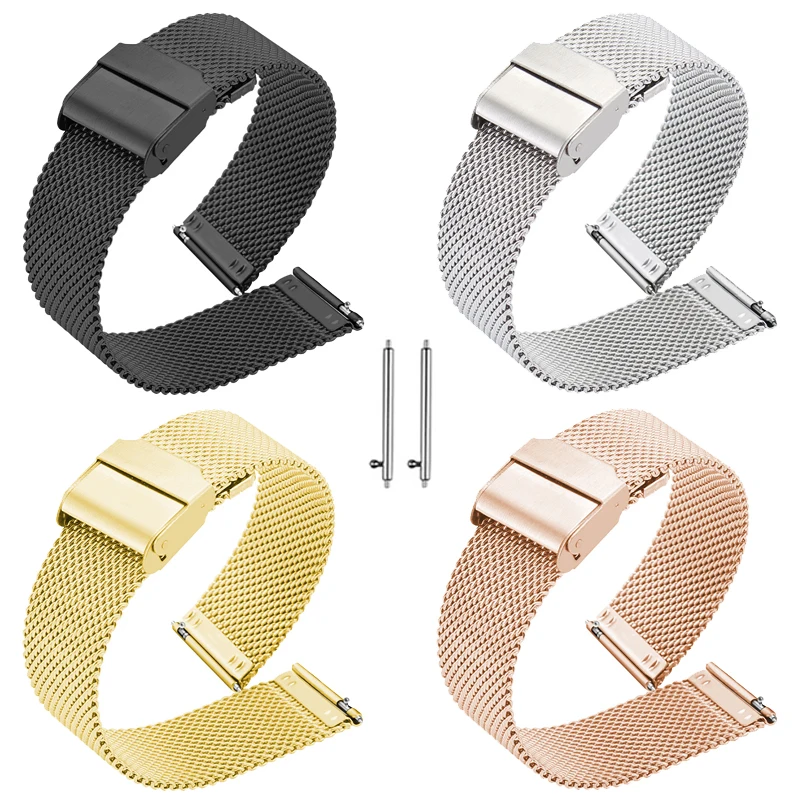 Ремешок Миланская петля для наручных часов универсальный браслет из нержавеющей