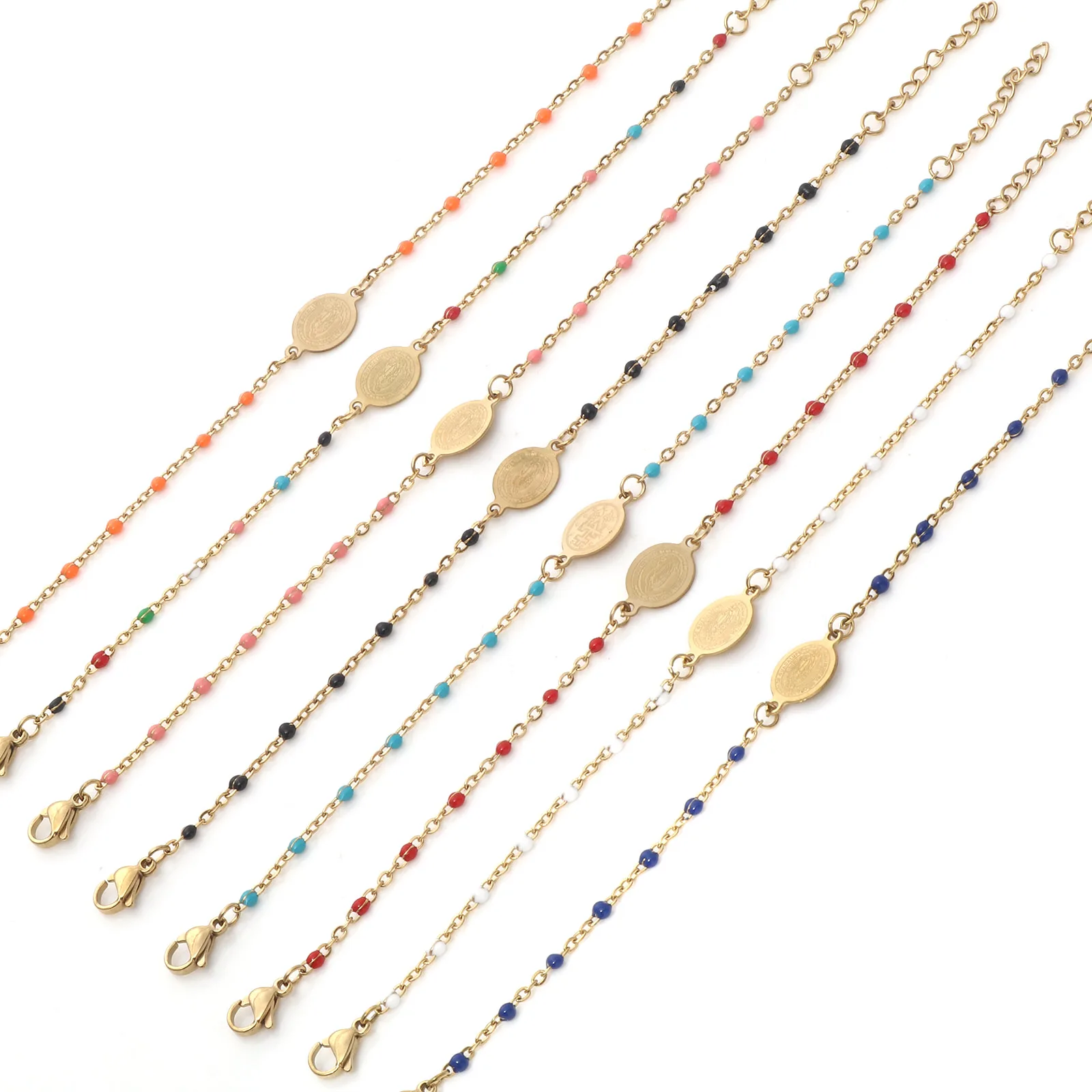 1 шт. эмалированный браслет из нержавеющей стали 304