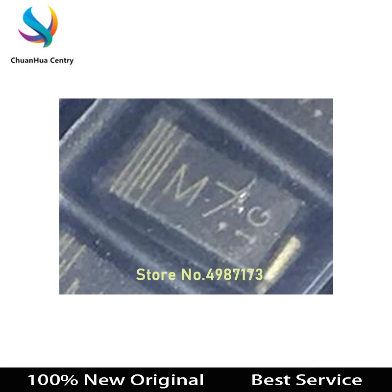 100 шт./лот 1N4007G M7 SMA DO-214AC 1000V/1A новая и оригинальная фотография
