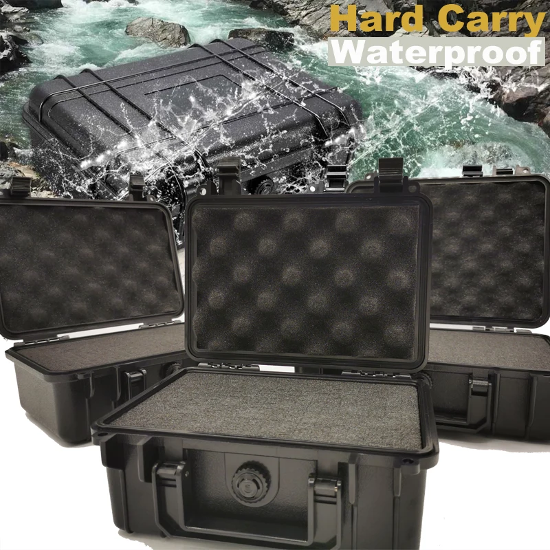 ABS Portable Safety Equipment Case Waterproof Hardware Carry Tool Case Bag Storage Box Camera Photography with Sponge for Tools enlarge