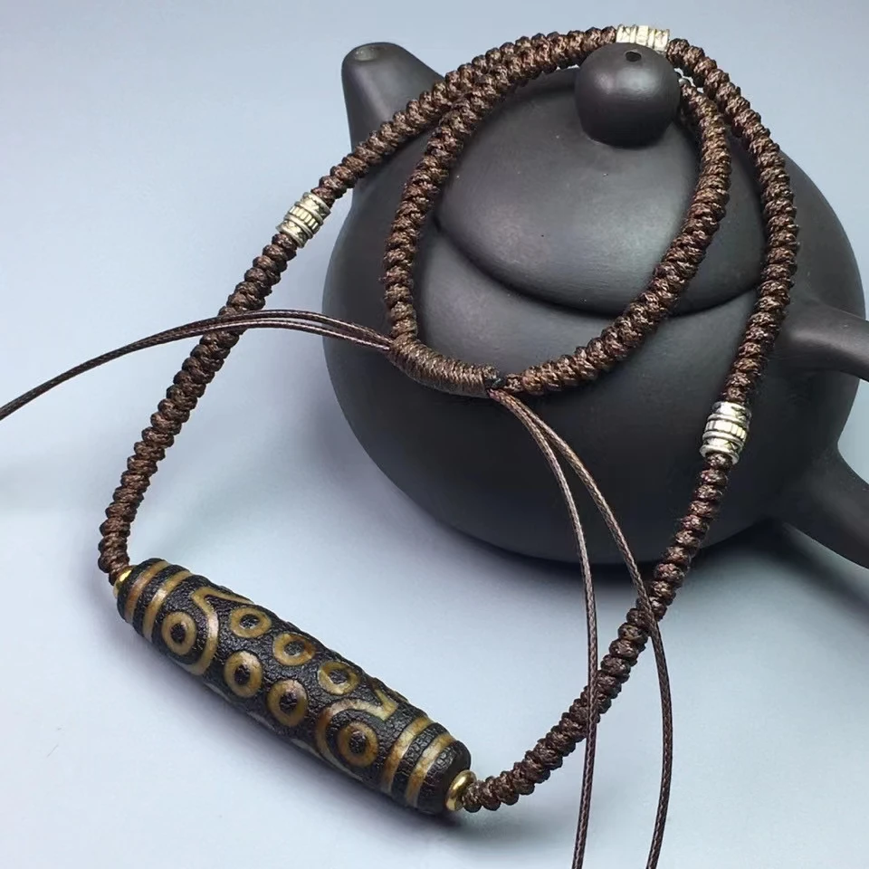 

Винтажный Тибетский бриллиантовый кулон, 21 глаз, амулет, волшебное энергетическое подвесное ожерелье, чуринга