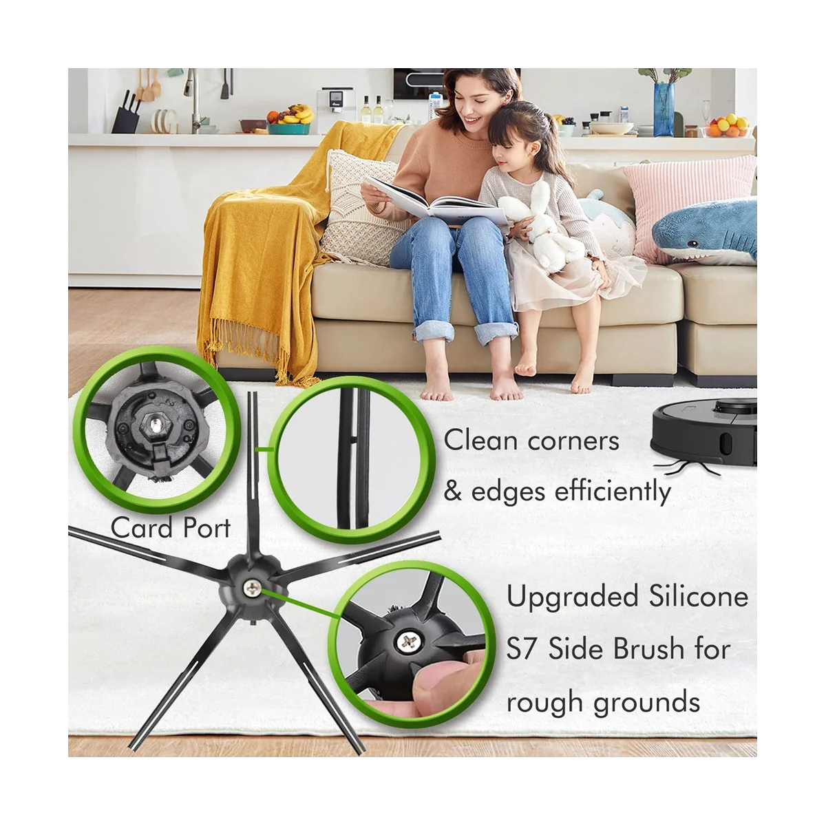 

25PCS Accessories Kit for S7, S7+,S7 MaxV, S7 MaxV Plus, T7,T7S,G10S,G10S PRO Robot Vacuum Cleaner