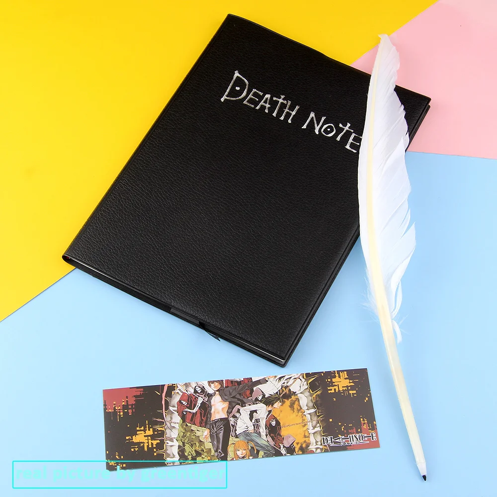 

New Death Note Cosplay Notebook & Feather Pen Book Animation Art Writing Journal School Large Anime Theme Collectable NoteBook