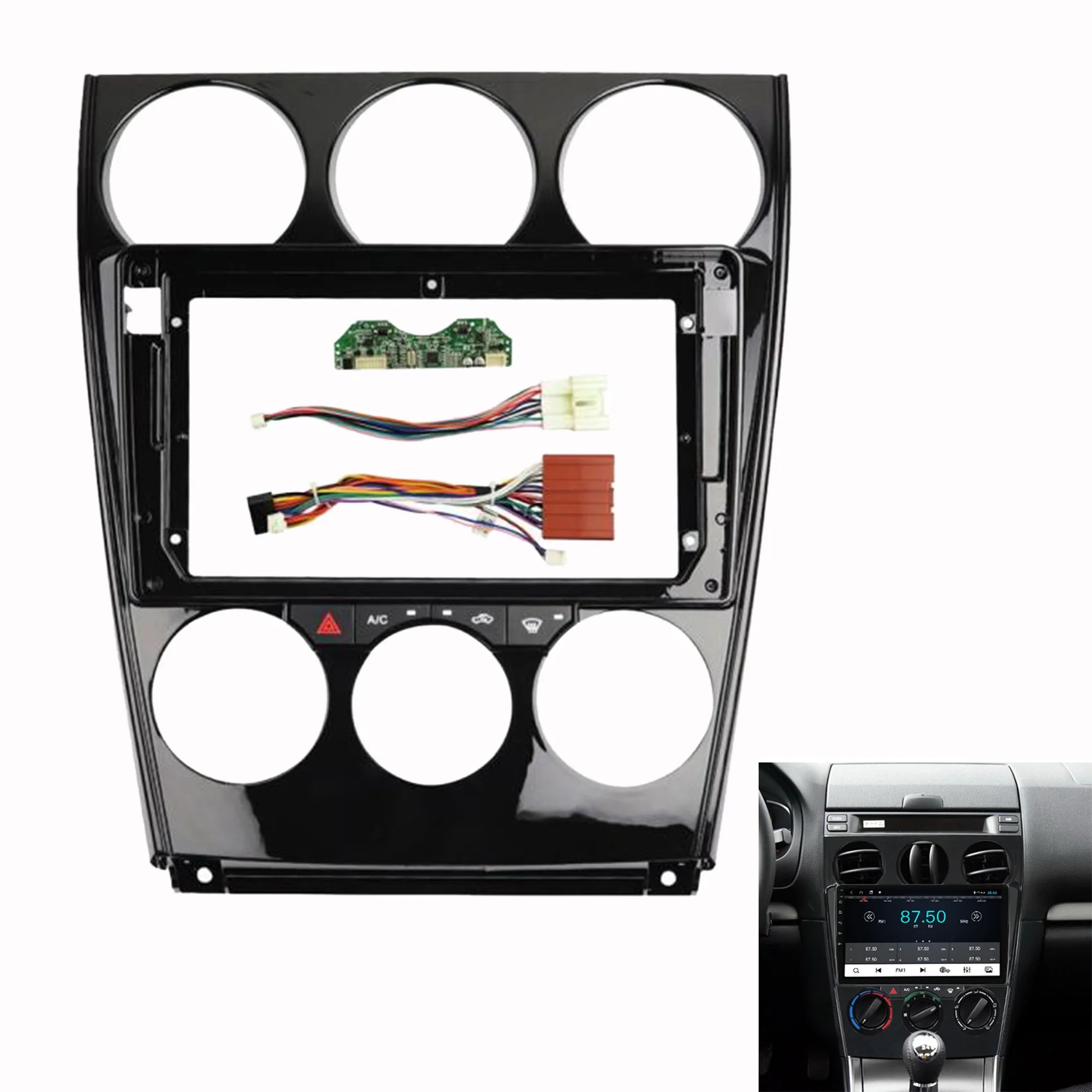 

2Din Автомобильная радиоустановка Fascia ДЛЯ Mazda 6 2004-2016 DVD стерео рамка пластина адаптер монтаж приборной панели комплект ободка
