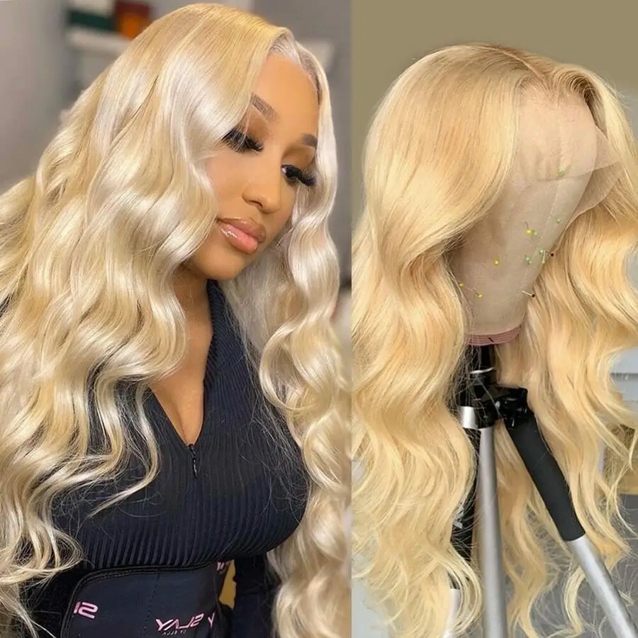 

613 Lace Frontal Wig Body Wave Human Hair Wig Honey Blonde Lace Front Wig Human Hair Color 13x4 HD Transparent Lace Frontal Wigs