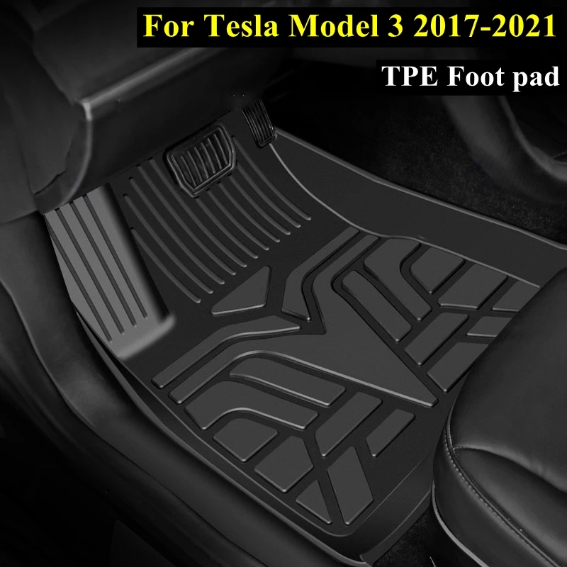 

UBUYUWANT For Tesla Model 3 2017-2022 All-Weather Waterproof Wearable foot pad front Luggage mat Trunk mat Floor mat model3