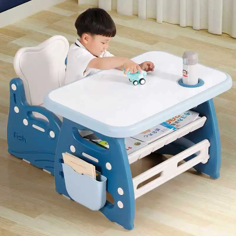 

Aoliviya Sh New Children's Tables and Chairs Pupils' Writing Table and Chair Set Children's Desk Simple Type Work Table Home Chi
