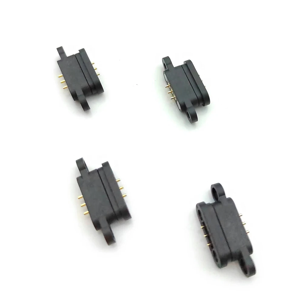 

10Pairs Spring Loaded Magnetic Pogo Pin Connector 3 Positions Magnets Pitch 2.3MM 3P Through Holes PCB Solder Male Female Probe