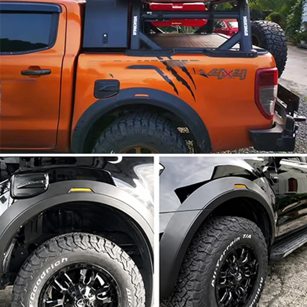 Фото Накладки на колесные арки для Ford Ranger T8 Wildtrack 2018-2021, аксессуары для защиты колес пикапа. №2
