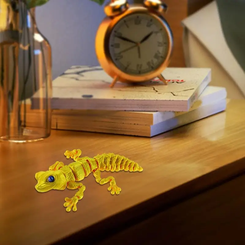 3D печатные игрушки в виде животных шарнирная скульптура ящерицы полный