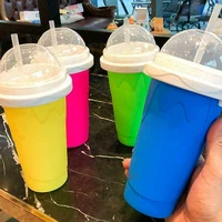 quick frozen smoothie cup homemade milkshake bottle slush and shake maker fast cooling cup ice cream magic slushy maker