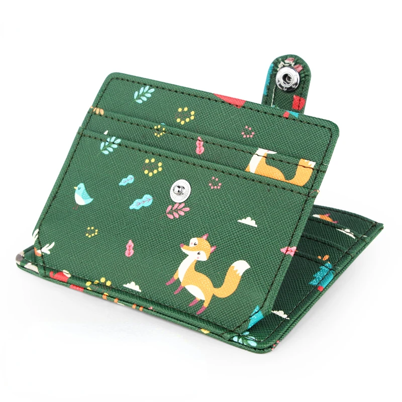 

Mini small card bag Women's multi card slot credit card holder Color painting thin card cover Men's leather wallet Bank card bag