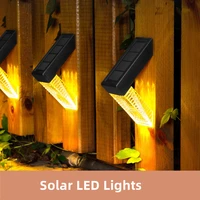 solar outdoor stair step wall lamp home courtyard outdoor garden road wall lamp