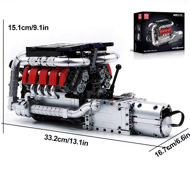 Mold King 10203 техническая часть автомобиля моторизованный спортивный автомобиль M8