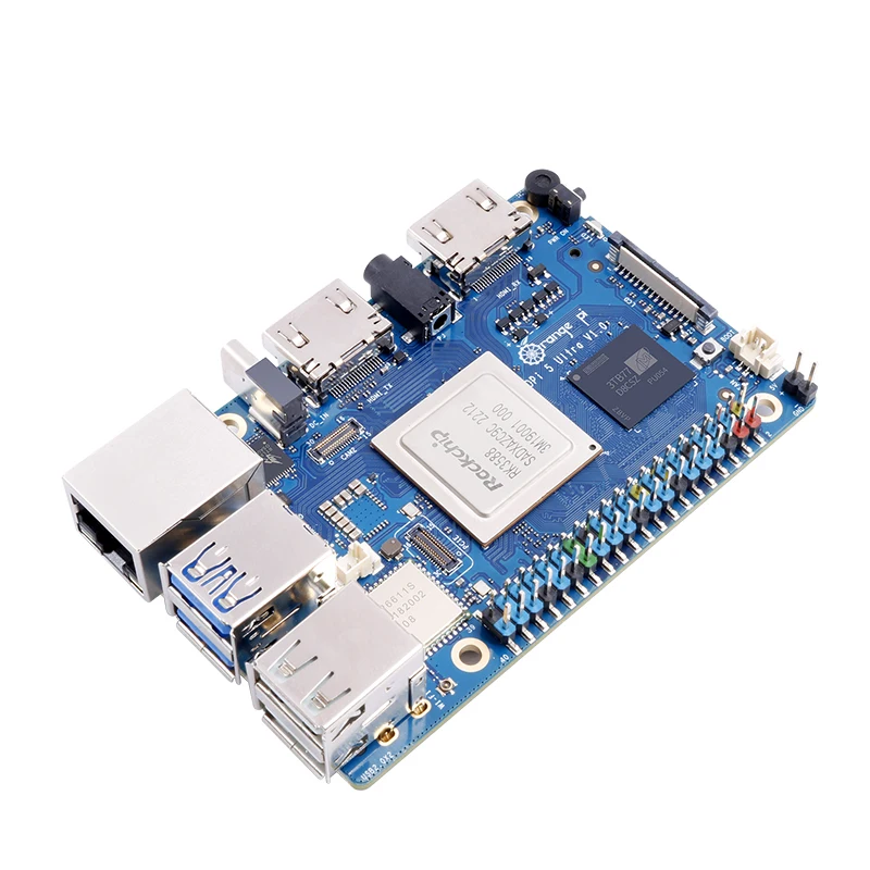 Фото Плата для разработки Orange Pi 5 Ultra с восьмиядерным чипом Rockchip RK3588 и памятью LPDDR5 №1