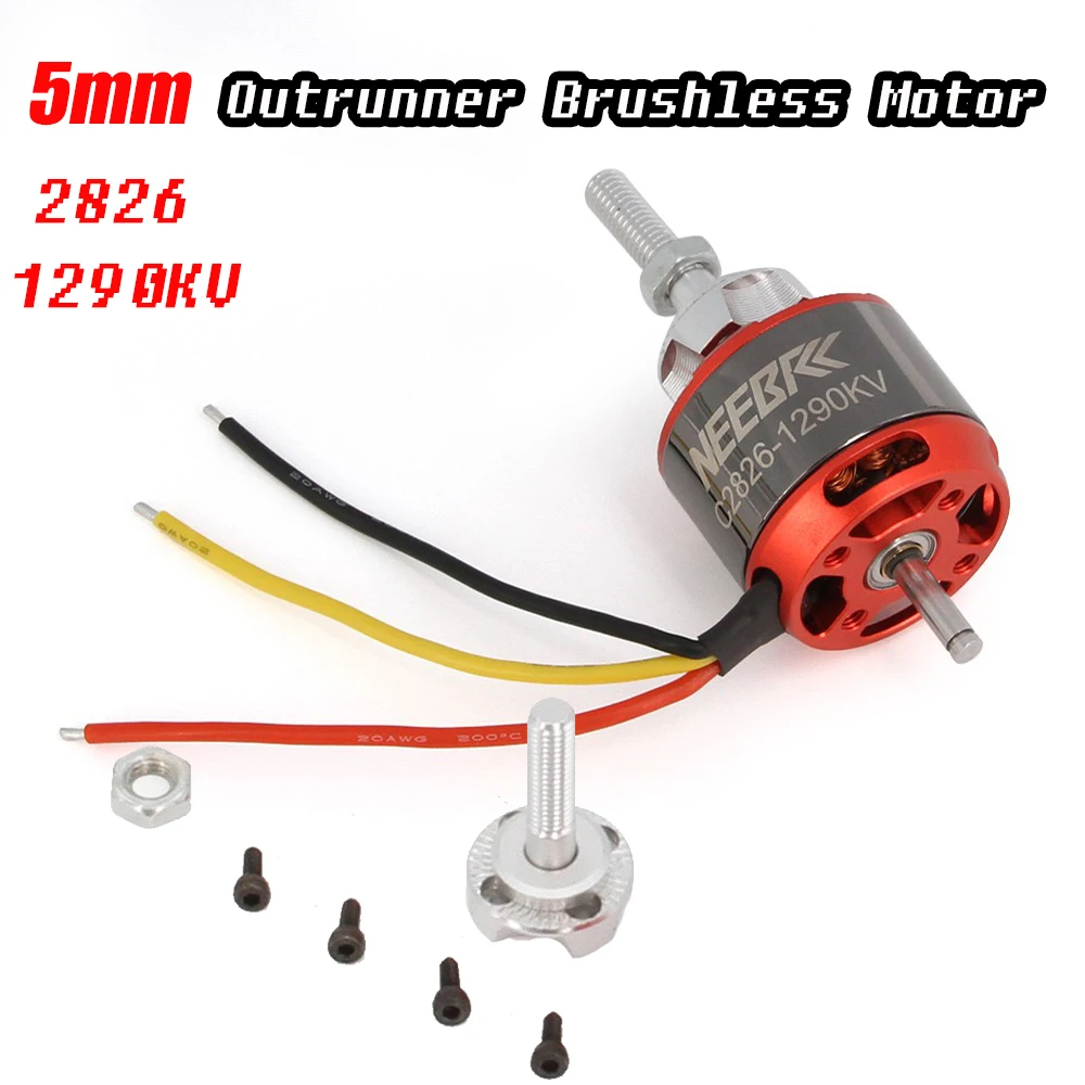 2826 1290KV 2-4S 5mm Внешний бесщеточный двигатель 11,1 V Для RC FPV самолета с фиксированным крылом 1290 пропеллер ESC запчасть контроллера скорости