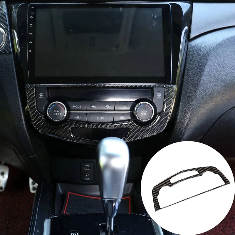 

Carbon Fiber ABS Air Conditioner Switch Decoration Stickers Trim Cover For Nissan X-Trail 2014-2018 Decoration Stickers