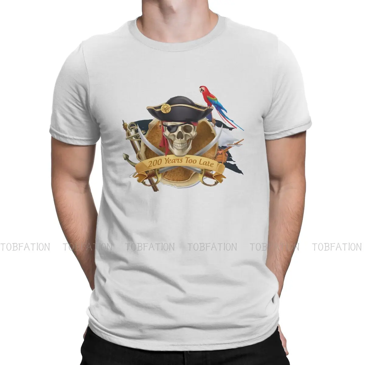 

Parrot Animal Original TShirts A Pirate's Life Classic Distinctive Homme T Shirt Hipster Tops Size S-6XL