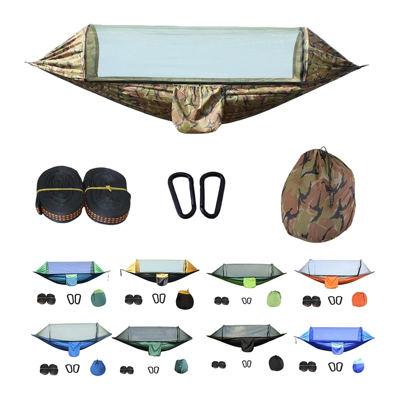 

Camping Hammock With Net Travel Portable Lightweight Hammock For Hiking Camping Backpacking Travel