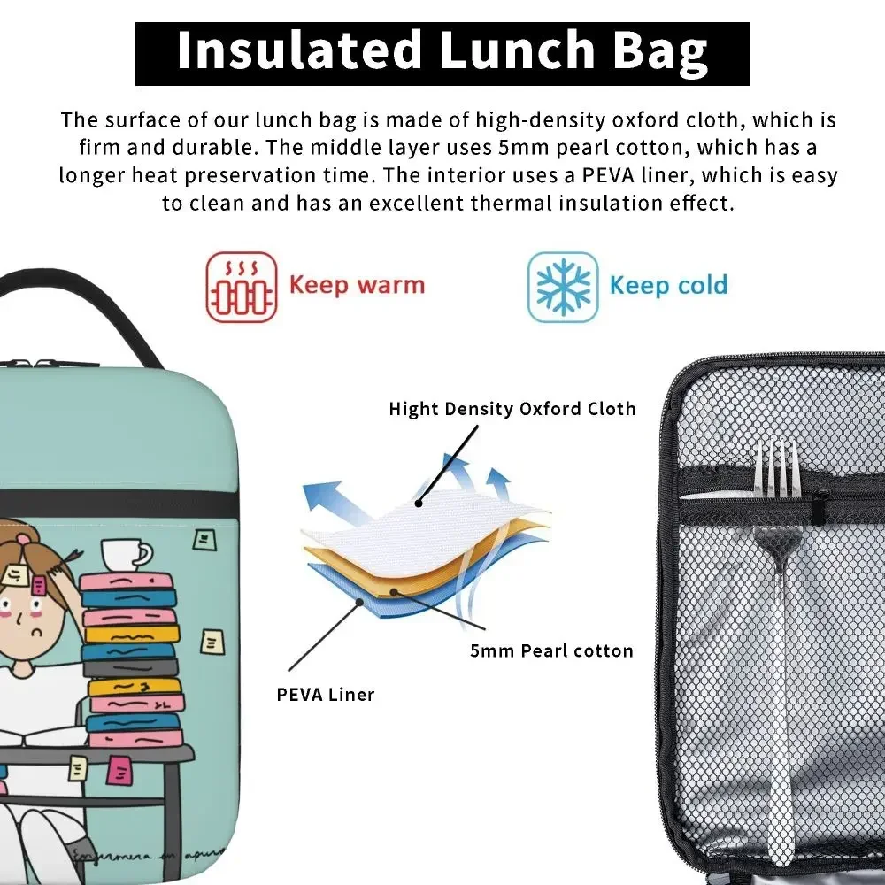 Изолированная сумка для ланча сумка-холодильник контейнер еды врачей медсестер