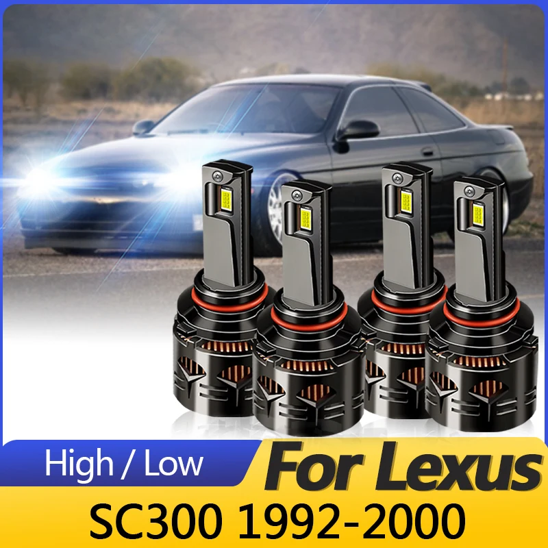 Фото 2 шт. белые светодиодные фары CANbus для Lexus SC300 1992-2000, лампы ближнего и дальнего света, 30000 лм, Plug and Play, автомобильные аксессуары №1