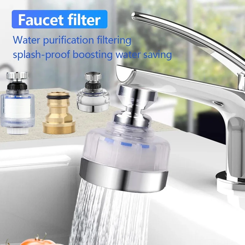 

Faucet Pressurized Filter Shower Simple Faucet Filter Water Purifier Splash-proof Spout Faucet Extender Long Nozzle Adapter