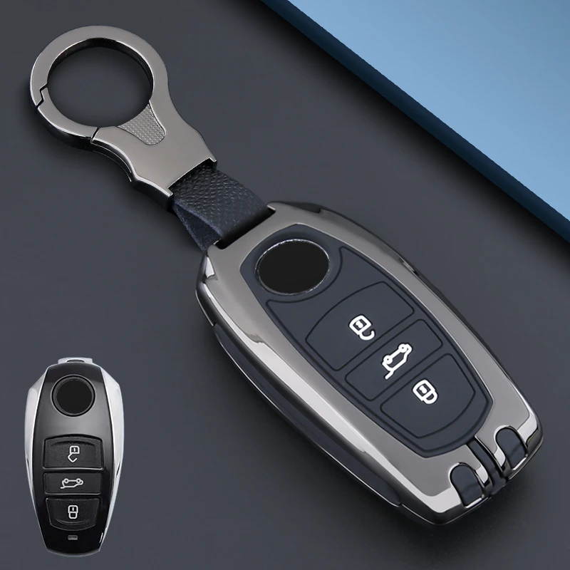 Сплавный чехол для автомобильного ключа, брелок-держатель, брелок для VW Volkswagen Touareg 2017 2018 2019 2020 2021, защитные аксессуары